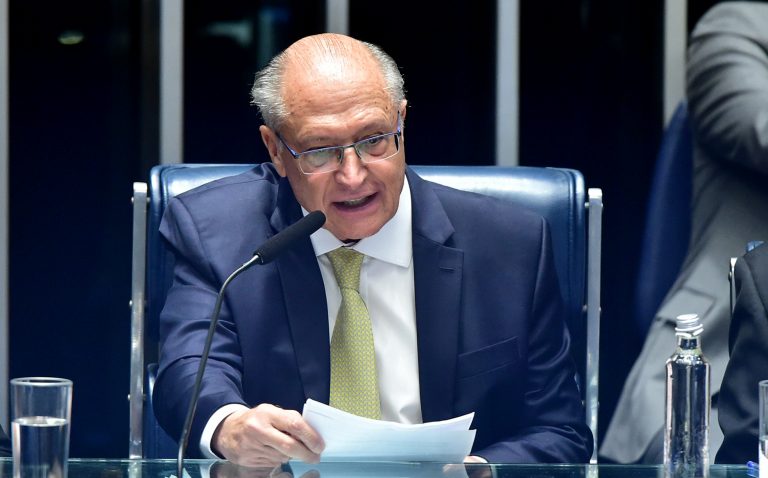 Solenidade de abertura do 11º Fórum Parlamentar do BRICS - Opening ceremony of the 11th BRICS Parliamentary Forum. Vice-presidente da República, Geraldo Alckmin