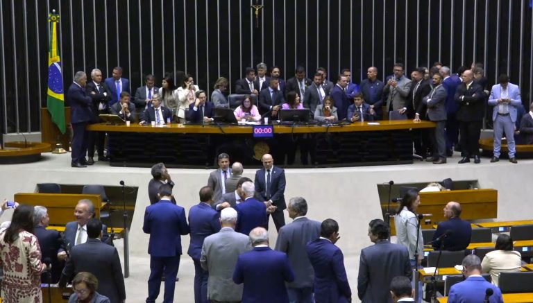 Protesto da oposição no Plenário