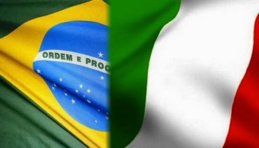 Bandeiras Brasil e Itália