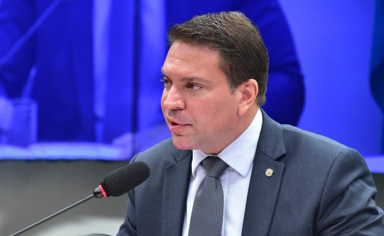 Deputado Delegado Ramagem (PL-RJ) fala em comissão na Câmara dos Deputados